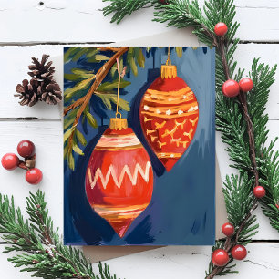 Weihnachtsdekoration Wasserfarben Feiertagskarte