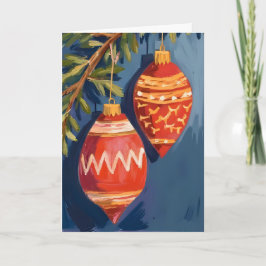 Weihnachtsdekoration Wasserfarben Urlaubskarte Feiertagskarte