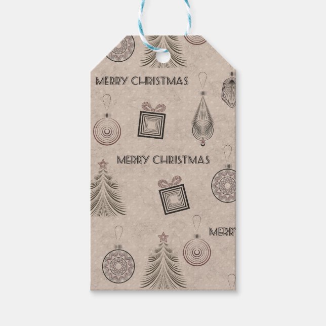 Weihnachtsdekoration, Weihnachten, Vintag, Retro,  Geschenkanhänger (Vorderseite)