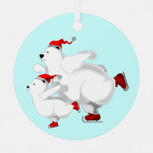 Weihnachtsdekoration Weihnachtsbären Familie Ornament Aus Metall