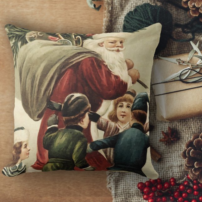 Weihnachtsdekoration Weihnachtsmann Weihnachten Kissen (Christmas pillows vintage Christmas decor Santa Claus throw pillow for living room)
