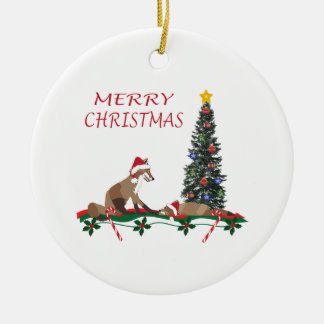 Weihnachtsdekoration, Wildtiere, Mutter und Baby F Keramik Ornament