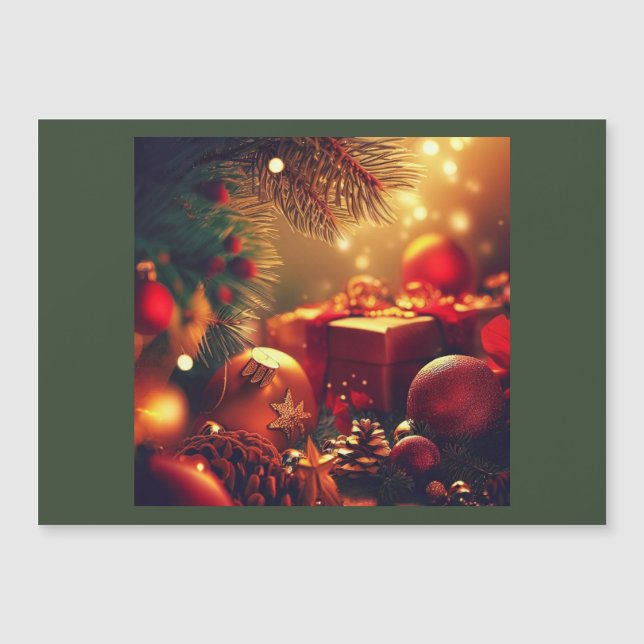 Weihnachtsdekorationen 2 magnetkarte (Vorderseite)