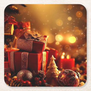 Weihnachtsdekorationen 3 rechteckiger pappuntersetzer