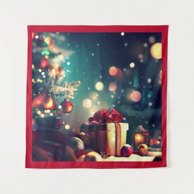 Weihnachtsdekorationen 6 wandteppich (Vorderseite)