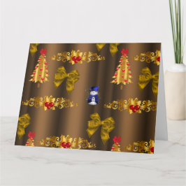 Weihnachtsdekorationen auf Bronze Weihnachten Karte