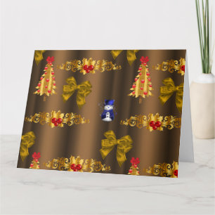 Weihnachtsdekorationen auf Bronze Weihnachten Karte