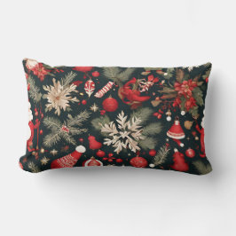 Weihnachtsdekorationen, Blume, Blätter Lendenkissen