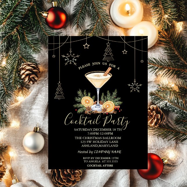 Weihnachtsdekorationen Cocktail Orange Weihnachten Einladung (Von Creator hochgeladen)