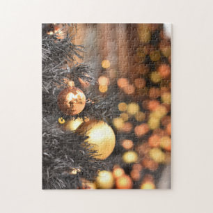 Weihnachtsdekorationen entlang der Fulham Road, Ch Puzzle