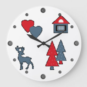 Weihnachtsdekorationen Große Wanduhr