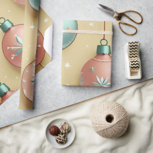 Weihnachtsdekorationen im Vintage-Stil Geschenkpapier