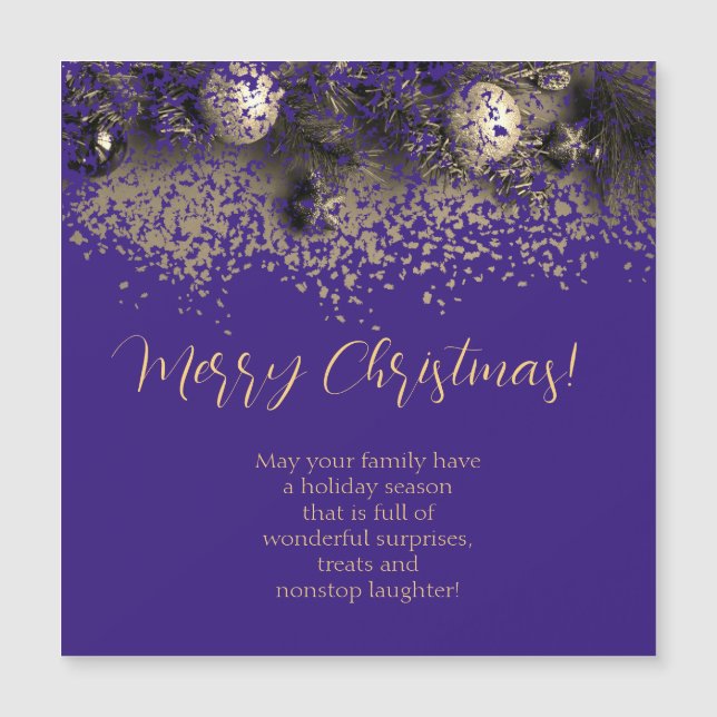 Weihnachtsdekorationen in Punkten Magnetkarte (Vorderseite)