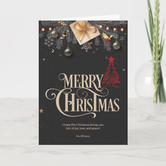Weihnachtsdekorationen Karte (Vorderseite)