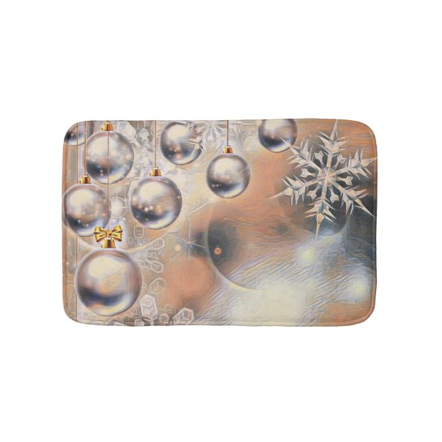 Weihnachtsdekorationen Ornamente Badematte (Vorderseite)