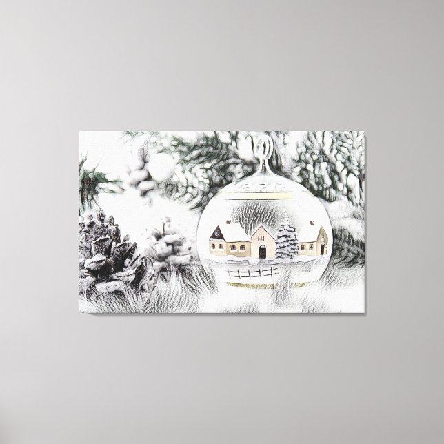 Weihnachtsdekorationen Ornamente Leinwanddruck (Vorderseite)