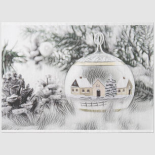 Weihnachtsdekorationen Ornamente Seidenpapier
