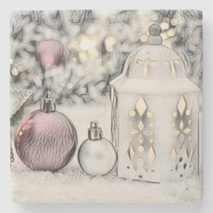 Weihnachtsdekorationen Ornamente Steinuntersetzer
