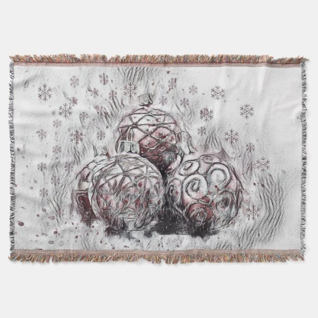 Weihnachtsdekorationen Ornamente Tischset Decke (Vorderseite)