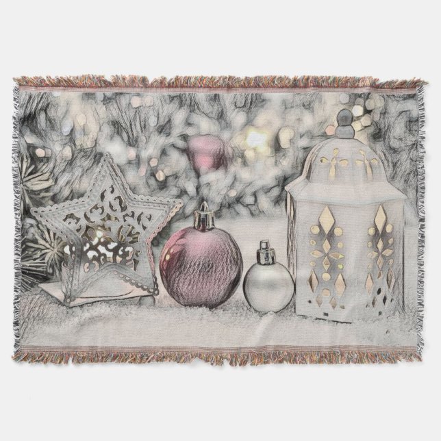 Weihnachtsdekorationen Ornamente Tischset Decke (Vorderseite)