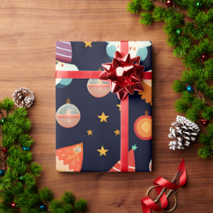 Weihnachtsdekorationen Retro Muster Geschenkpapier