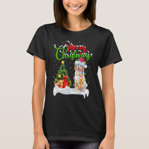 Weihnachtsdekorationen Santa Australian Shepherd D T-Shirt