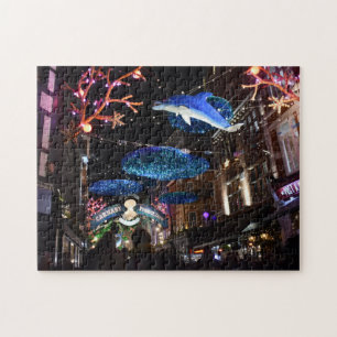Weihnachtsdekorationen, SoHo, London Vereinigtes K Puzzle