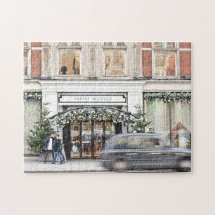 Weihnachtsdekorationen und Black Cab, Knightsbridg Puzzle