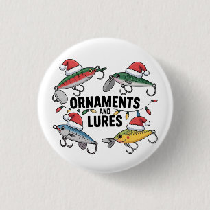 Weihnachtsdekorationen und Köder Lustiger Weihnach Button