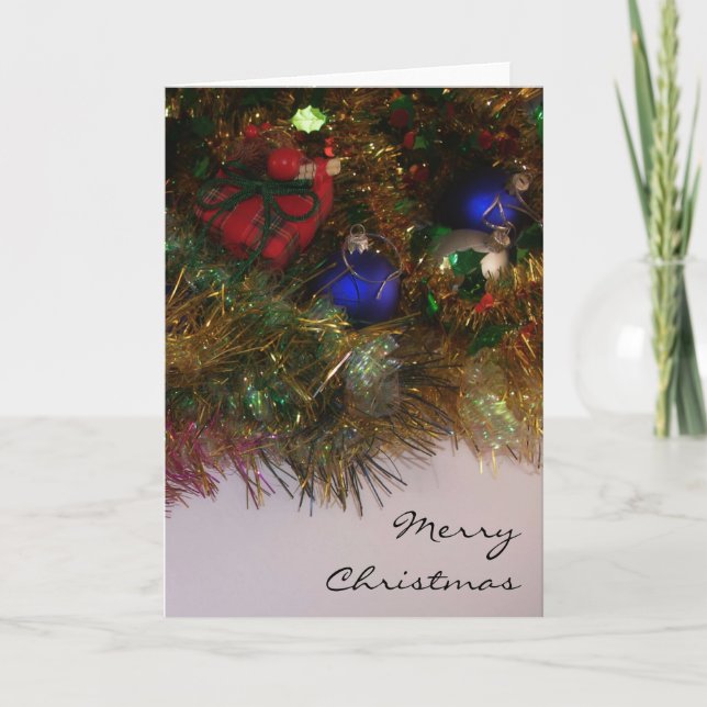 Weihnachtsdekorationskarte Feiertagskarte (Vorderseite)