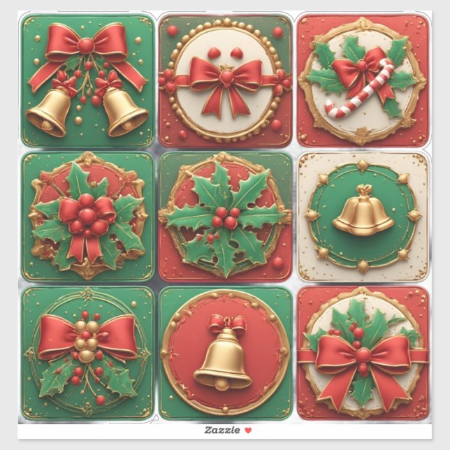 Weihnachtsdekore Aufkleber (Blatt)