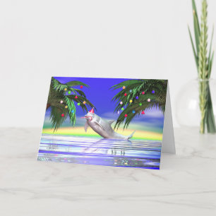 Weihnachtsdelphin Feiertagskarte