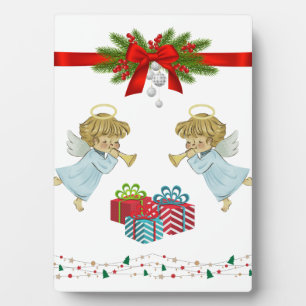 Weihnachtsdesign mit Engeln Fotoplatte