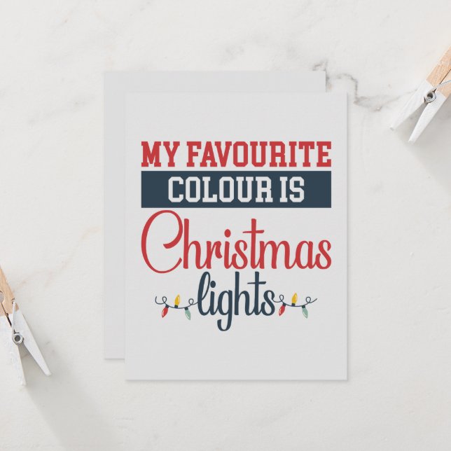 Weihnachtsdesign mit Lichtern (Vorderseite/Rückseite Beispiel)