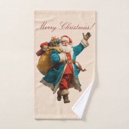 Weihnachtsdesign mit personalisiertem Vintage-Weih Badhandtuch Set