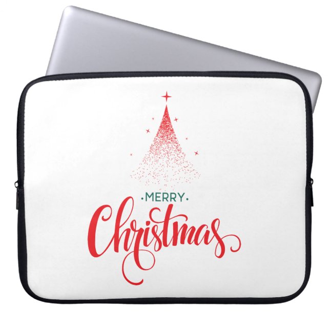 Weihnachtsdesign mit Sternen Laptopschutzhülle (Vorderseite)