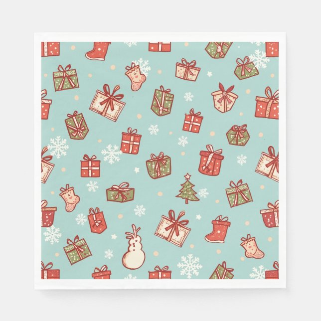Weihnachtsdesign Napkins Serviette (Vorderseite)