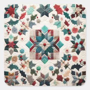 Weihnachtsdesign Quadratischer Aufkleber