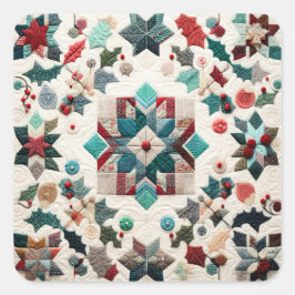 Weihnachtsdesign Quadratischer Aufkleber