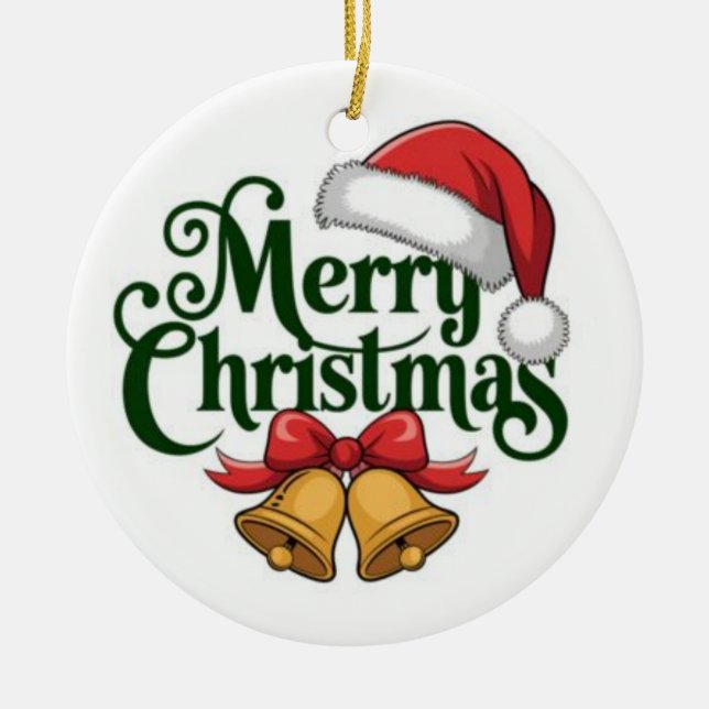 Weihnachtsdesign-Schmuck Keramik Ornament (Vorne)