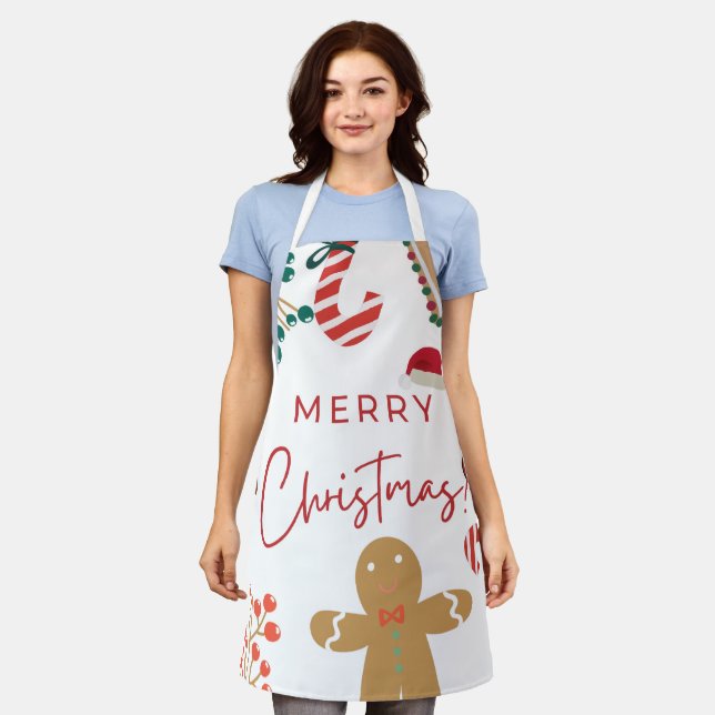 Weihnachtsdesign Schürze (Getragen)