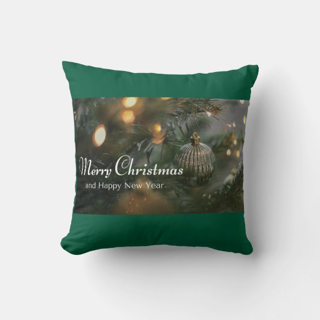 Weihnachtsdesign-Uhren  Kissen (Vorderseite)