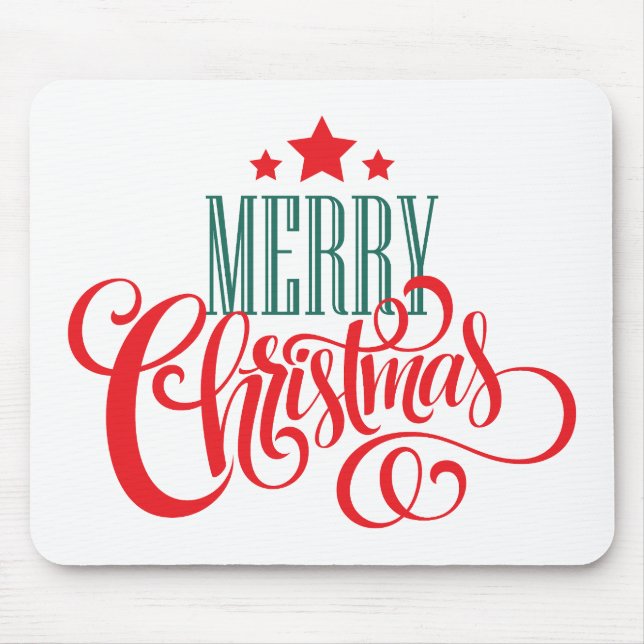 Weihnachtsdesign und Sterne Mousepad (Vorne)