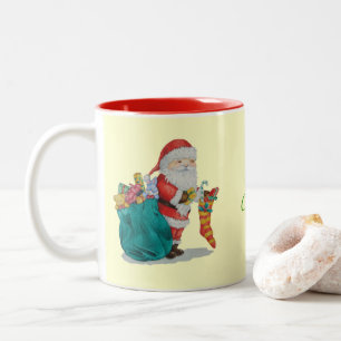 Weihnachtsdesign und Weihnachtsauflagen Zweifarbige Tasse