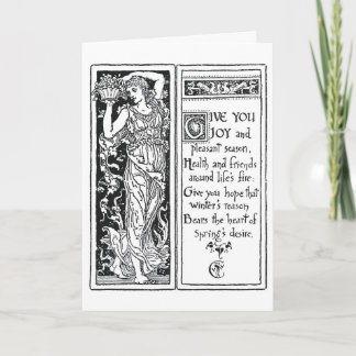 Weihnachtsdesign von Walter Crane Feiertagskarte