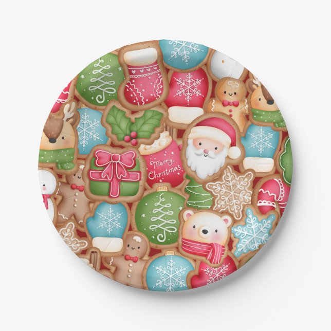 Weihnachtsdessert Pappteller (Vorderseite)