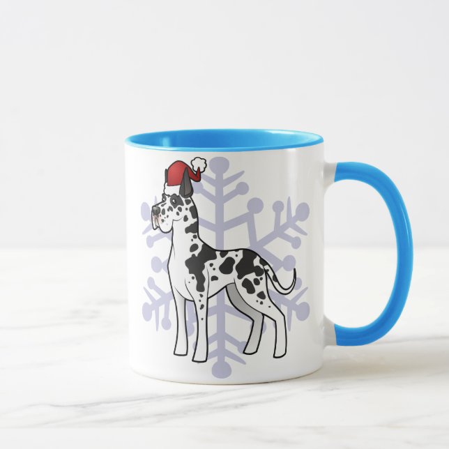 WeihnachtsDeutsche Dogge Tasse (Rechts)