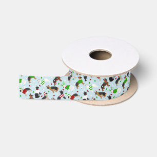 Weihnachtsdeutscher Schäferhund Satin Ribbon Satinband