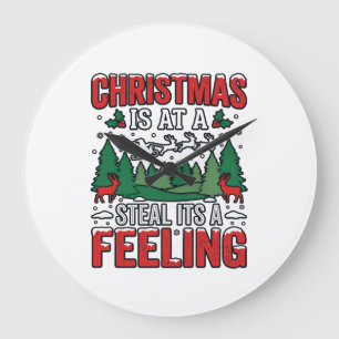 Weihnachtsdiebstahl Es Ist Ein Gefühl Rentier Schl Große Wanduhr