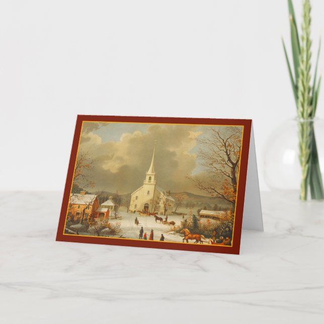 Weihnachtsdienste - Vintage Karte (Vorderseite)